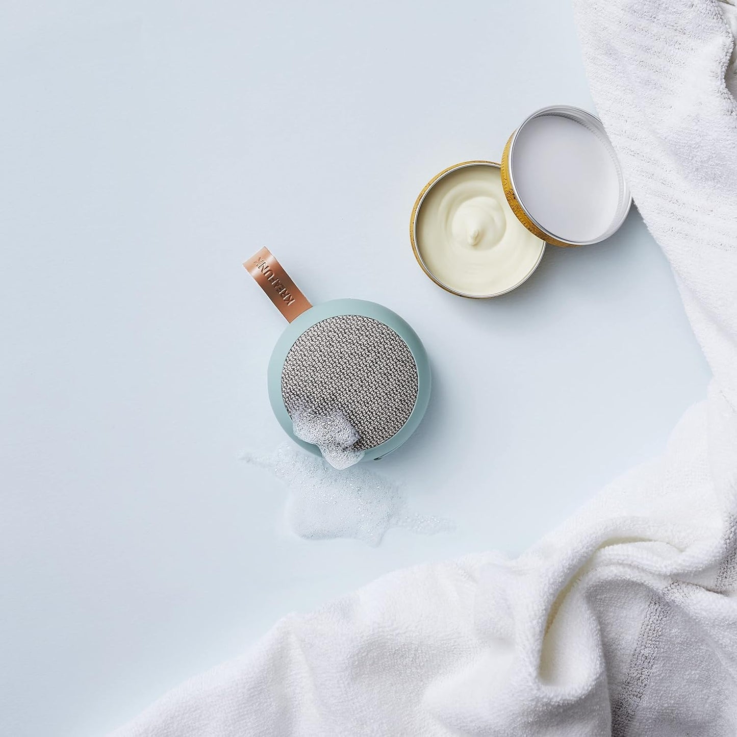 KREAFUNK aGO II FABRIC River Blue クレアファンク エーゴツー ファブリック リバーブルー ワイヤレスポータブルスピーカー Bluetooth5.1 Type-C充電 IPX5レベル 防水設計